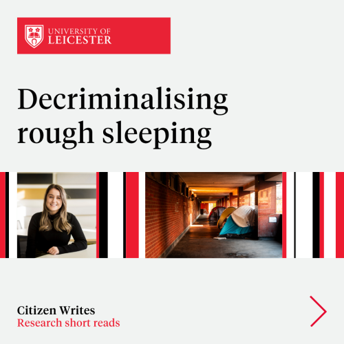 decriminalising rough sleeping blog